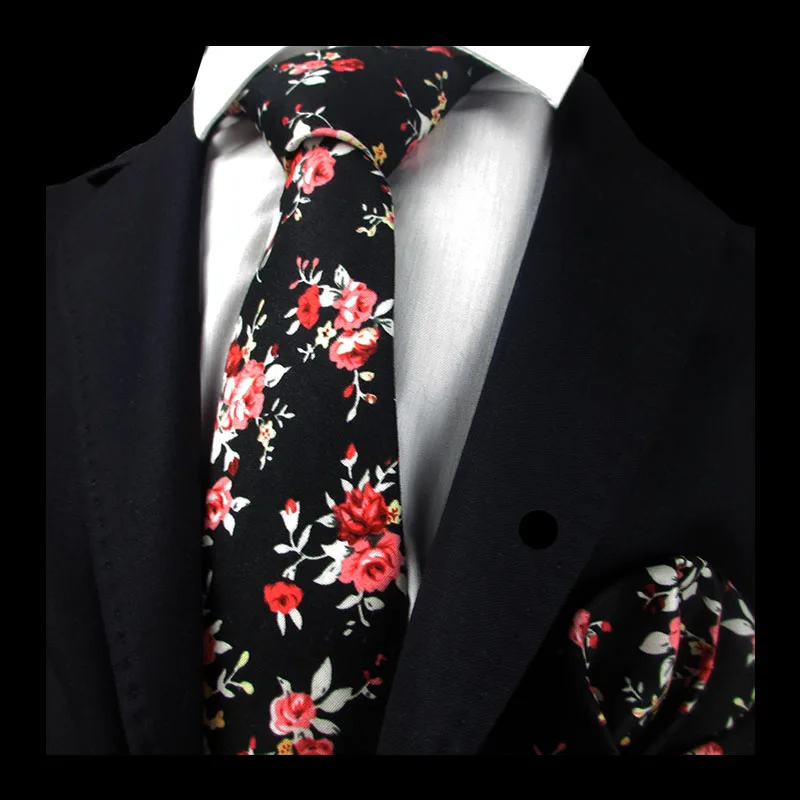Ties Squares Pocket Sets Skinny Paisley Necktie Autum Fashion Matched Shirt