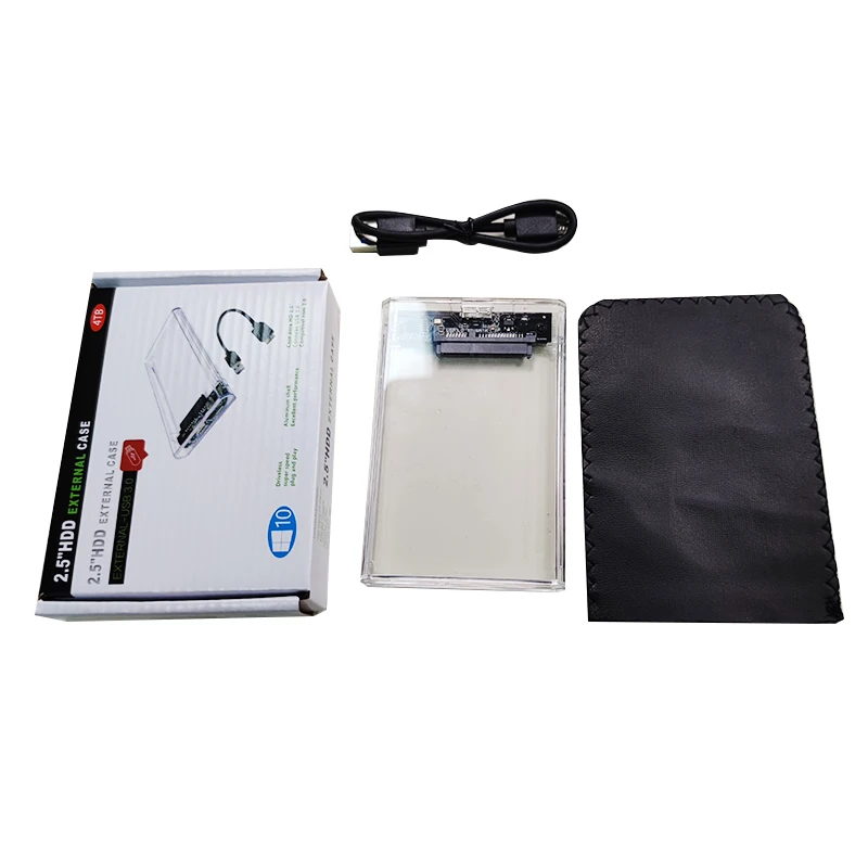 2.5inch SATA SSD Solid State Drive HDD Hard Drive Enclosure USB2.0 USB3.0 External Case Casing Support Up to 12TB