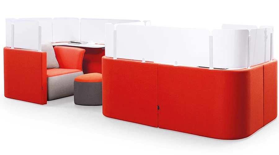 Alcove Seating Sofa Fabric Private Space Conference Meeting Office Sofa Set