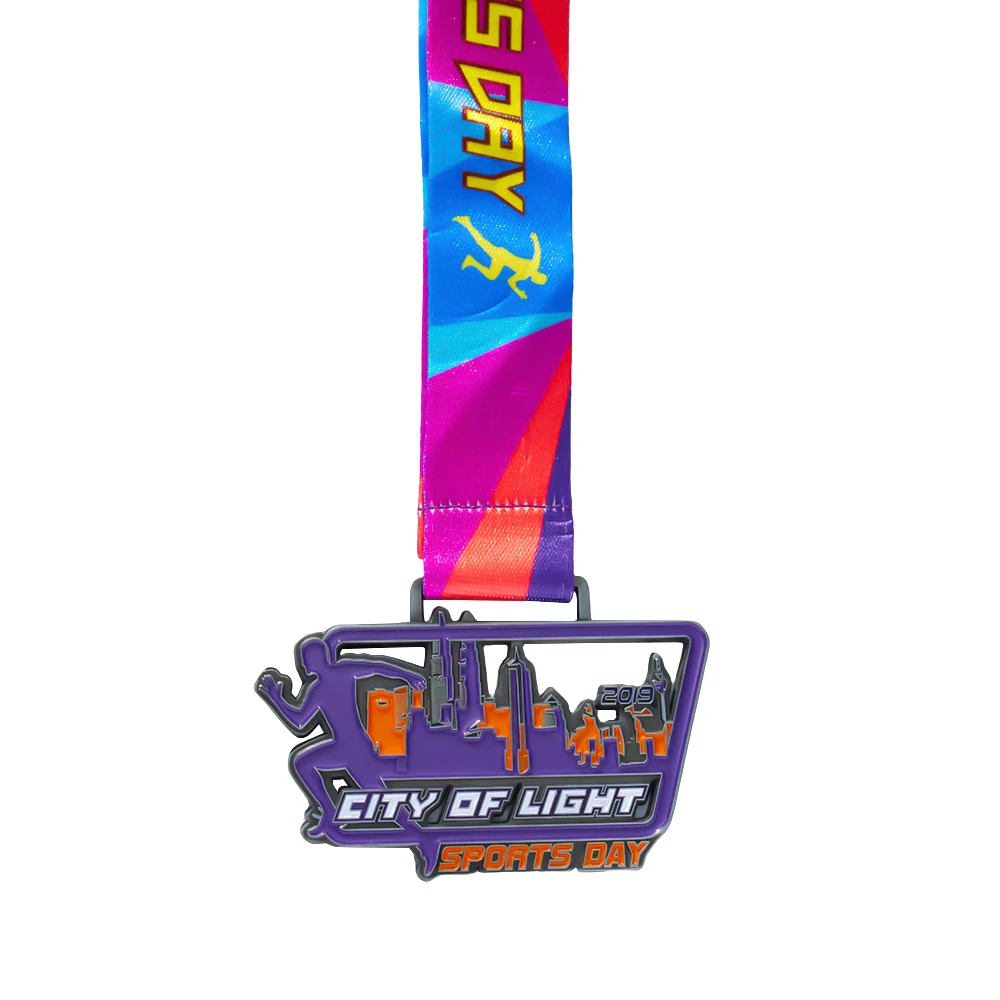 Customize Cheap Price Metal Crafts Running Football Taekwondo Soccer Awards Medal Gold Ribbon Sport Blank Medals For School