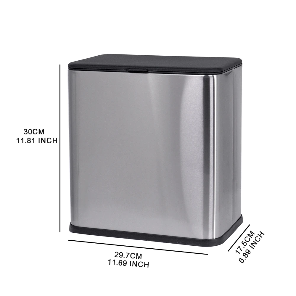 Wall Mounted Hanging Small Trash Can Household Waste Garbage Bin Stainless Steel Trash Can For Kitchen Cabinet