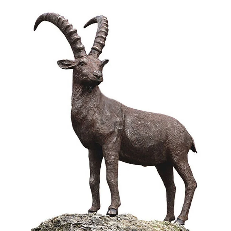 Натуральная Бронзовая статуя Ibax, персонализированная наружная Ландшафтная садовая бронзовая скульптура из козы и овцы