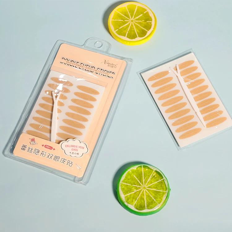 
240 pairs New lace eyelid stickers mesh invisible beginner waterproof girl double eyelid stickers makeup tool Cosmetic Tool 
