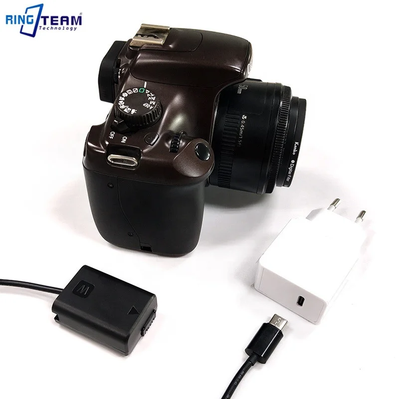 9V 2A PD power supply adapter NP-FW50 FW50 PW20 AC-PW20 DC Coupler for Sony Alpha 7 7R 7S NEX 3 3N 5 SLT A33 A55 A37 A3500 A5000