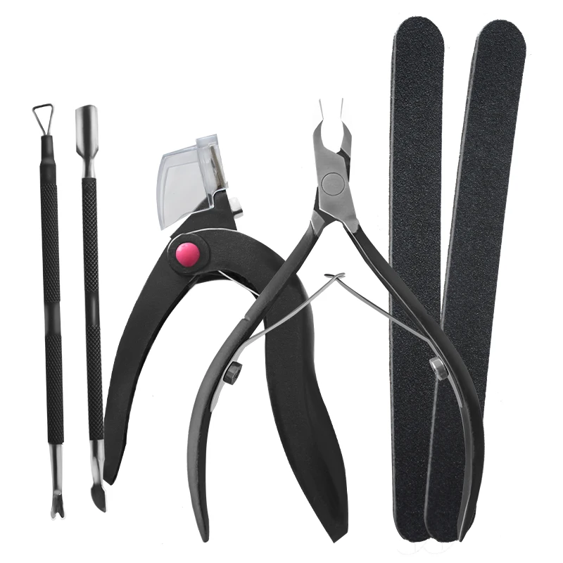 professional file nail trimmer black kit manicure &amp pedicure set wholesale nail kit stainless steel