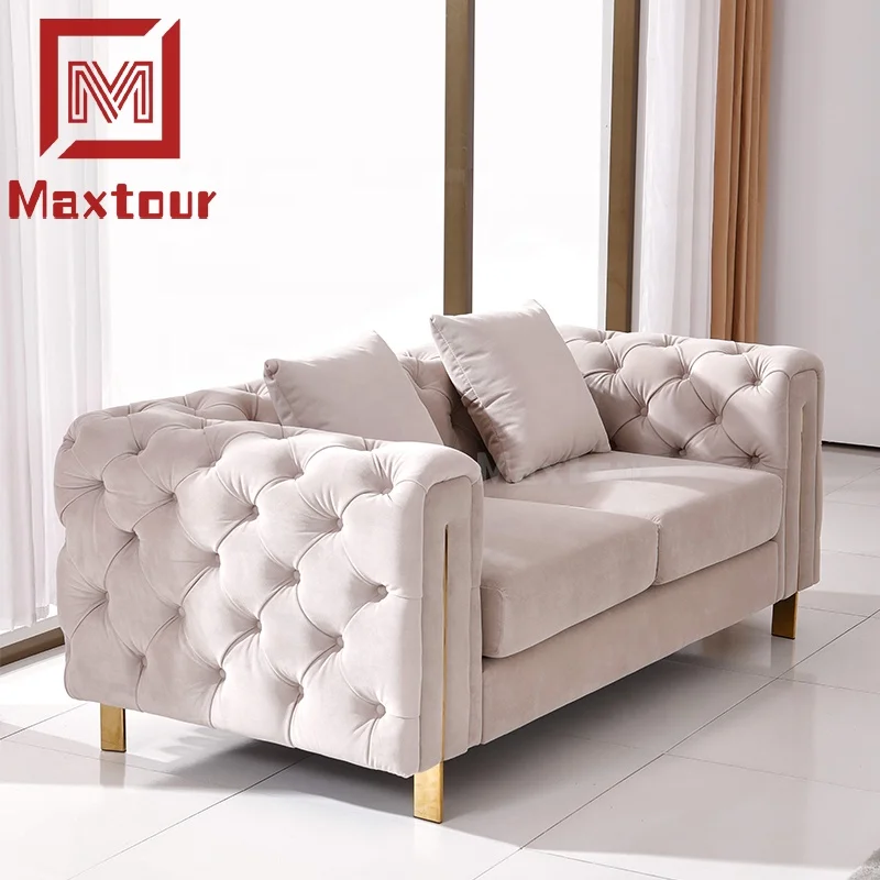 Hot design big sectional 1+2+3 seaters couch living room stainless steel legs high grade 1+1+3 velvet buttons sofas sets