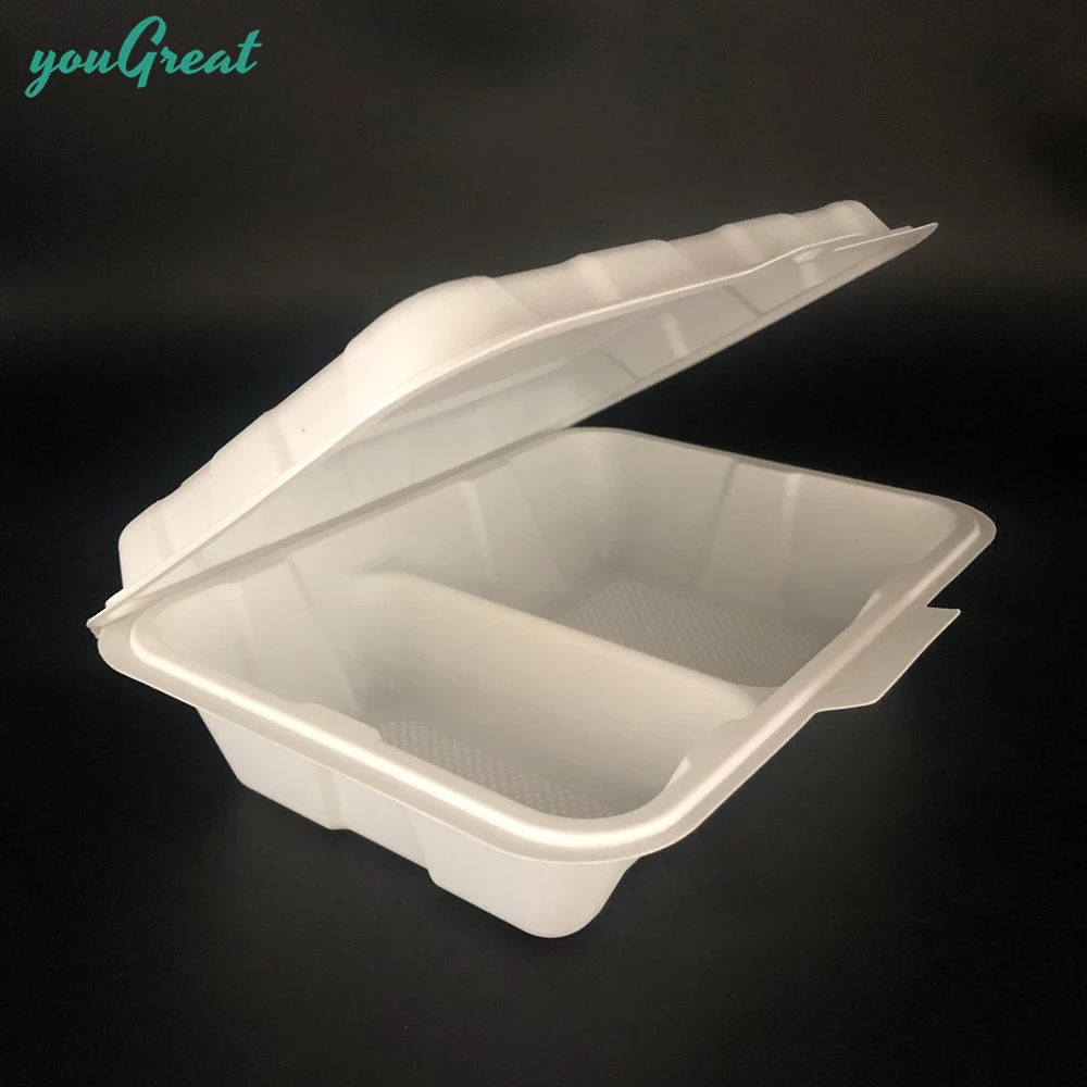 Y15 одноразовые биоразлагаемые compostable сахарного тростника bagasse пищевой контейнер с крышкой оптовая продажа завод поставщика