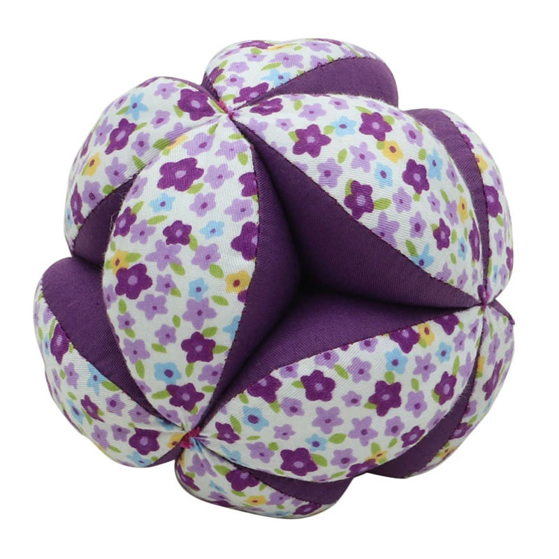Baby Hand Catching Cloth Ball Toys Infant Interaction Colored Rattle Ball Toy with Ribbon Appease Bed Hanging Rattle Toy