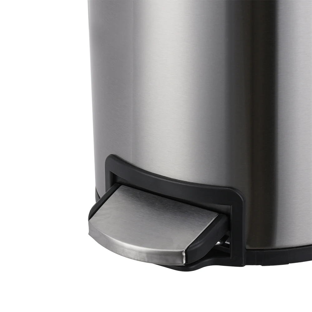 Office kitchen bathroom Stainless steel purple thin lid design trash dust bin for waste paper bin soft close pedal bin