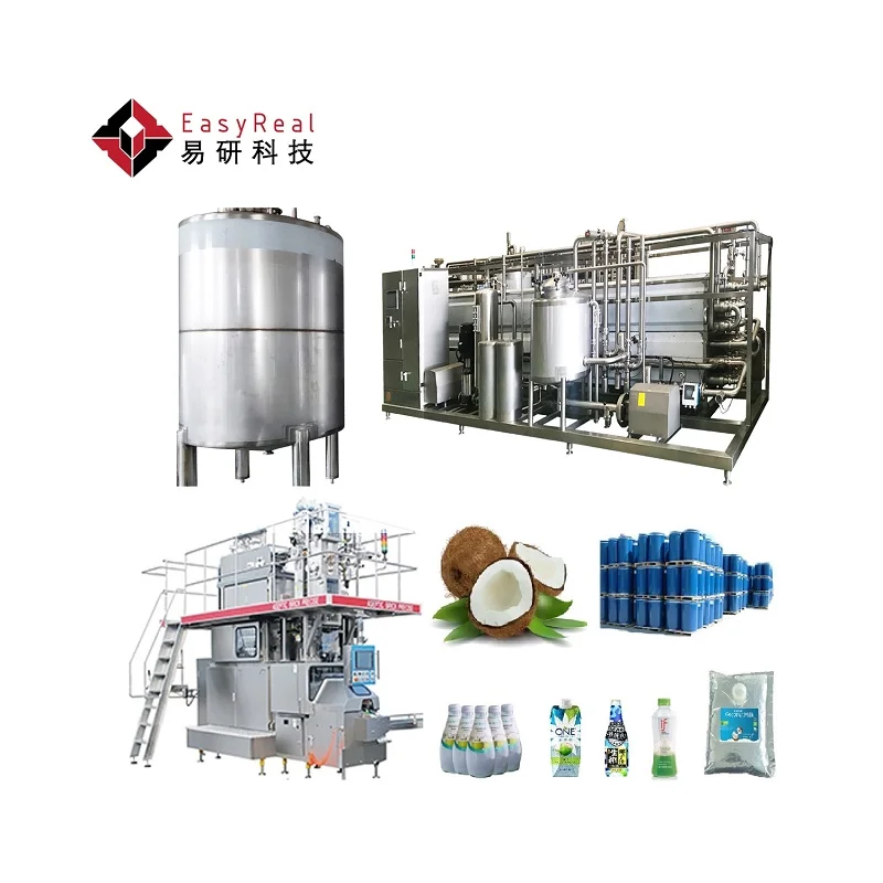 Professional design Machine to Make Coconut Milk Coconut Water Aseptic Filling Production Plant Processing Line