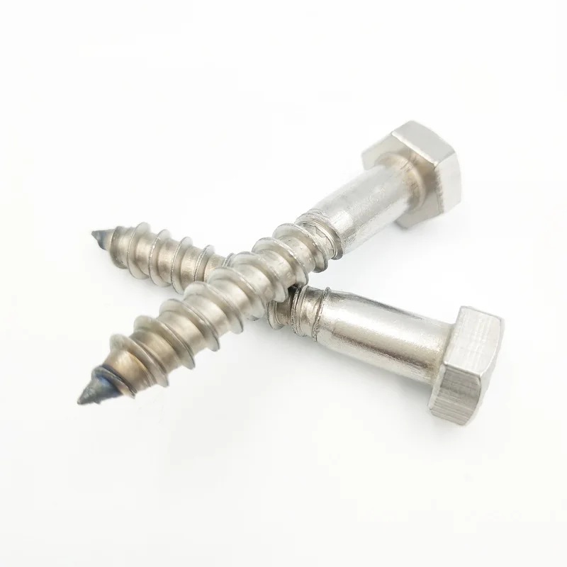  High Strength din 571 hex screw fasteners M6-M24 carbon steel for wooden