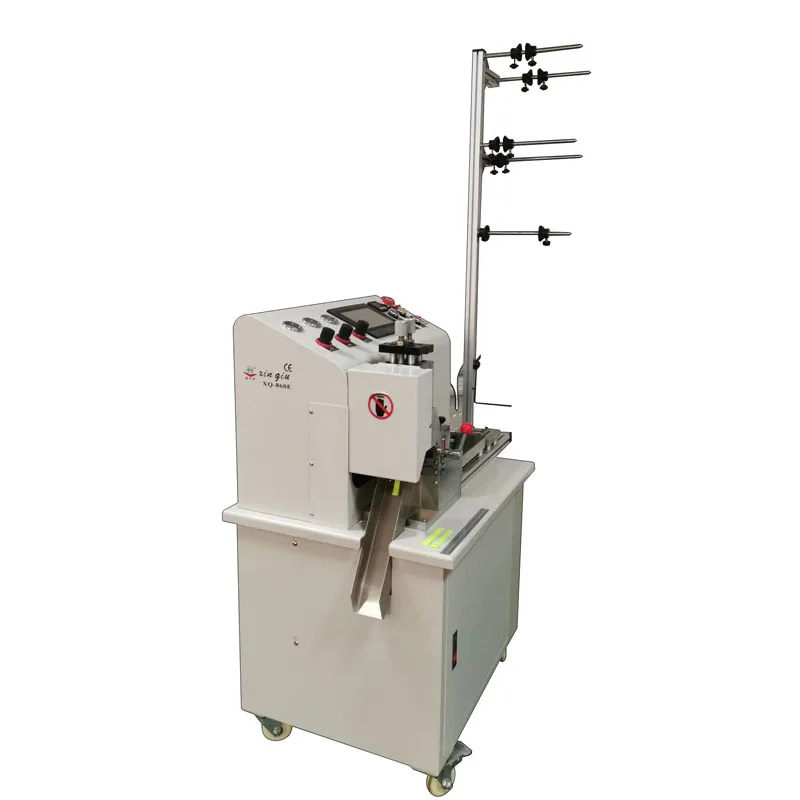 Xq-860e ultraonic double folding ribbon cutting machine trademark folding machine automatic double folding does not come loose