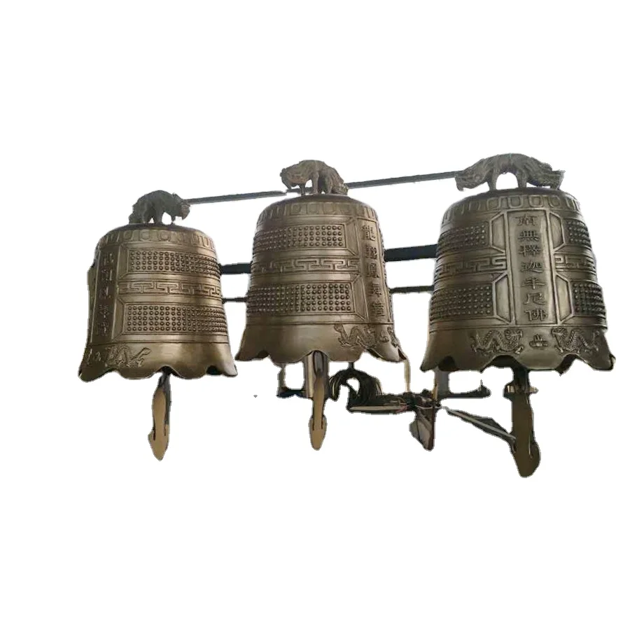 Outdoor Temple Garden Decor Sculpture Metal Crafts Bronze church Bell
