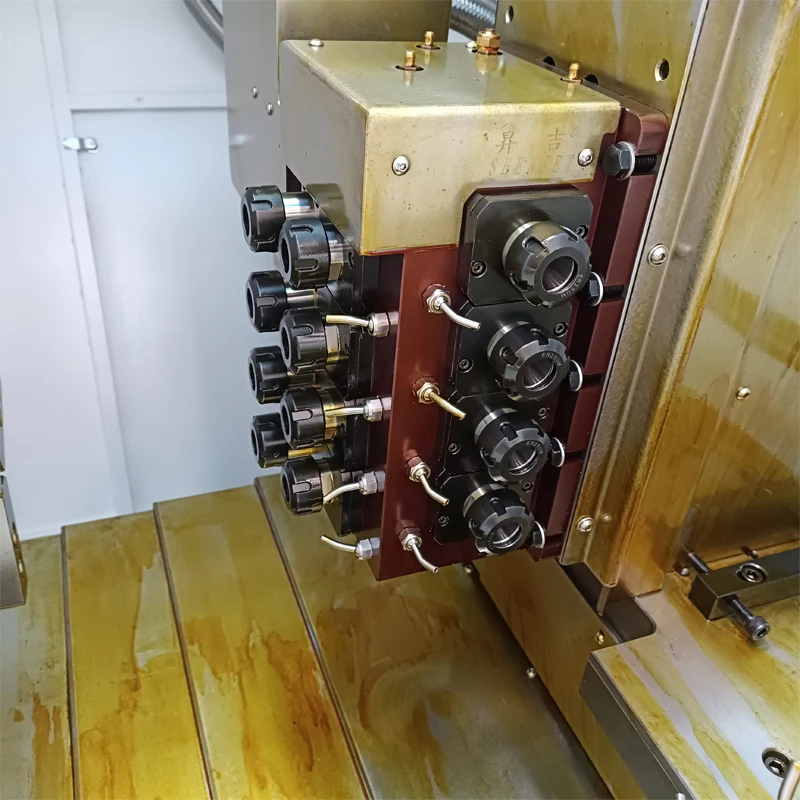 Efficient TCK46D/8 cnc milling and turning lathe 4+4 power head with Y-axis slant bed cnc lathe