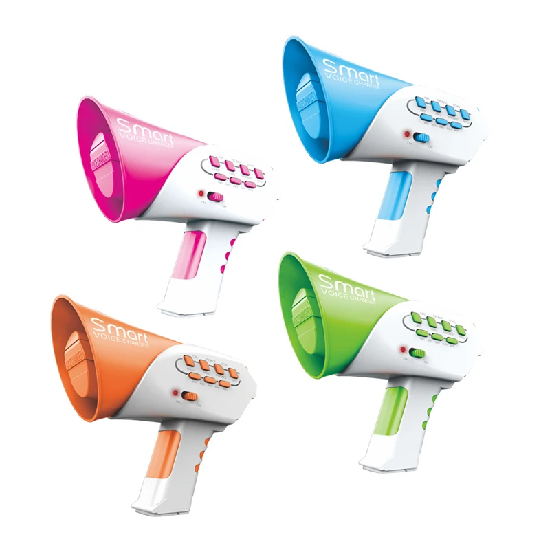 Kids Mini 12 Different Voice Amplifier Multi Horn Toys Plastic Magic Sound Smart Voice Changer Super Speaker