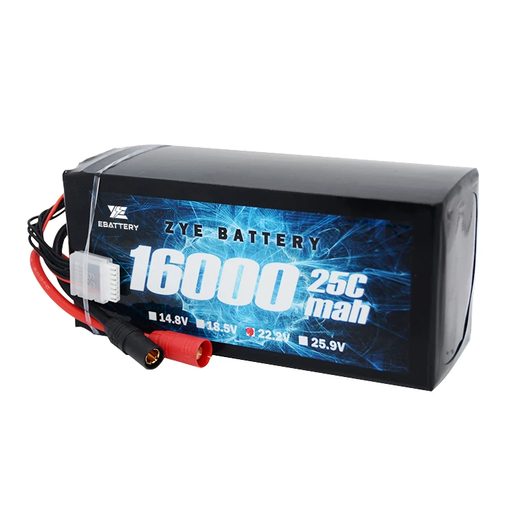 ZYE 16000mah 22000mah 32000mah 11.1v3s 14.8v4s 22.2v6s 44.4v12s lipo battery pack for fire fighting agricultural sprayer drone