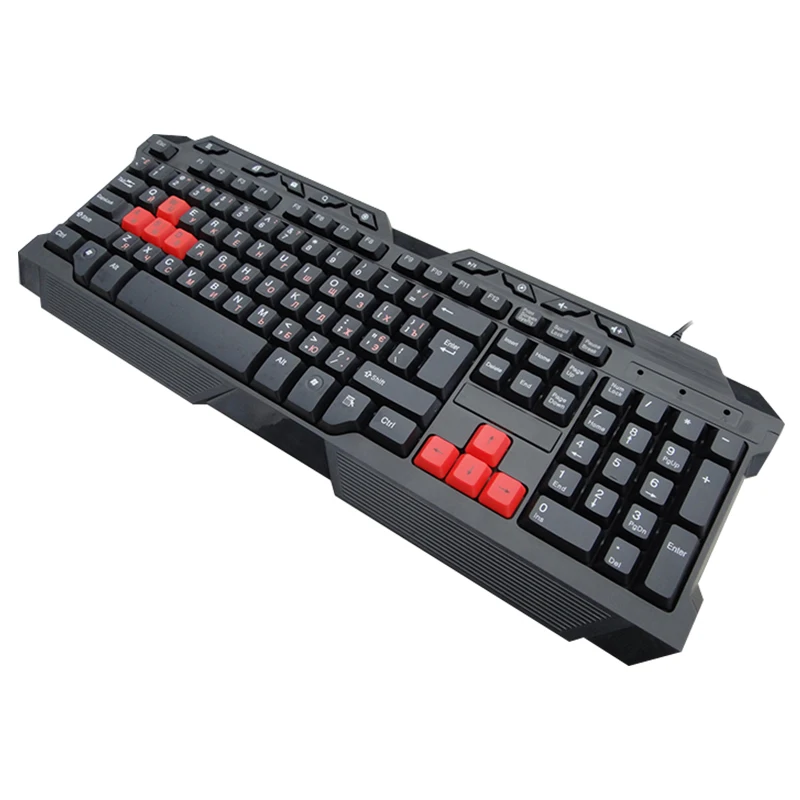 Wholesale Ergonomics Durable USB Gaming Wired Multimedia keyboard for office computer home PC