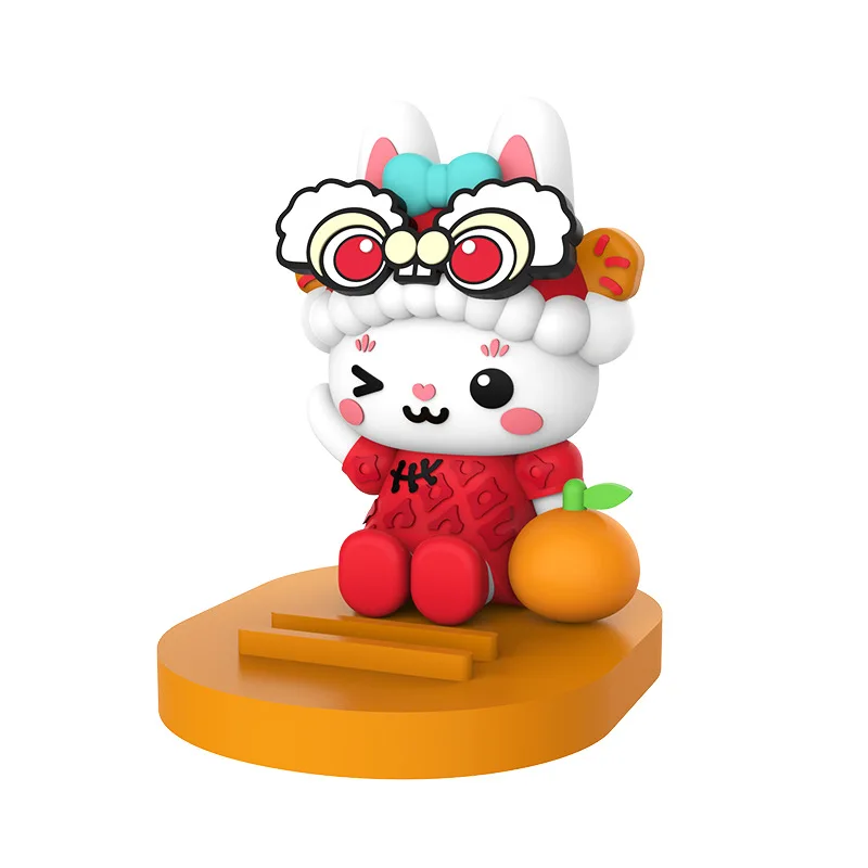 Factory customized PVC action figurines Pvc rabbit mobile phone holder cartoon doll three-dimensional pvc anime doll