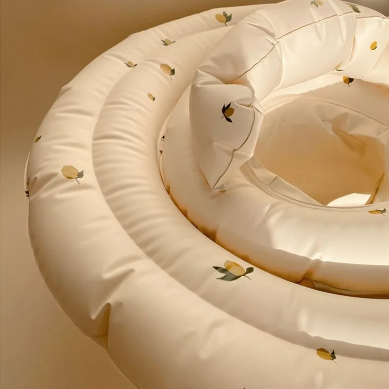 Factory customized eco-friendly thickened vinyl inflatable baby swimming laps pool ring seat float