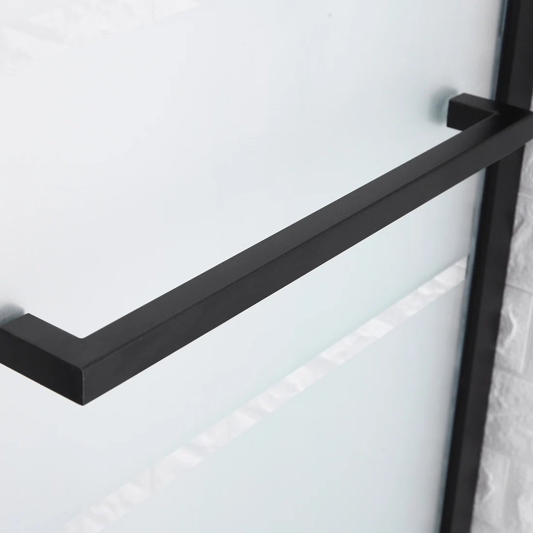 Hot sales custom size bathroom black aluminium alloy sliding door smart glass shower shower enclosure