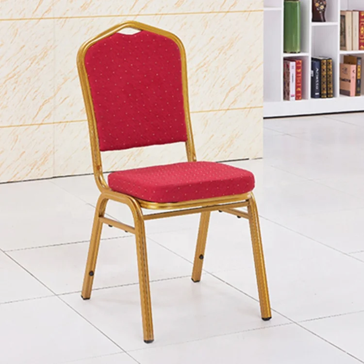 Hotel Wedding Leather/frabic Dining Chair King Golden Chair Stackable