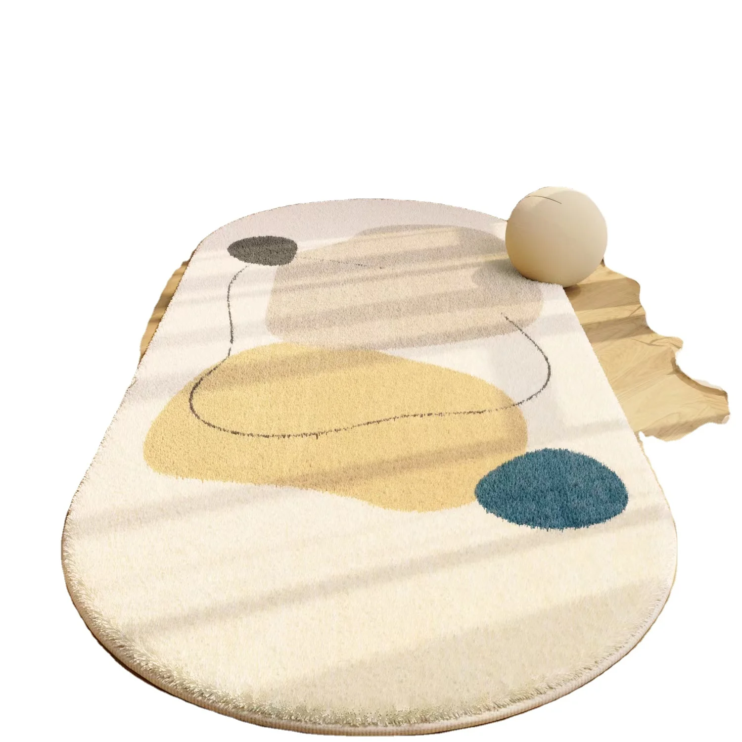 Nordic living room carpet large area thickened dirt resistant wear resistant square cashmere carpet can be customized