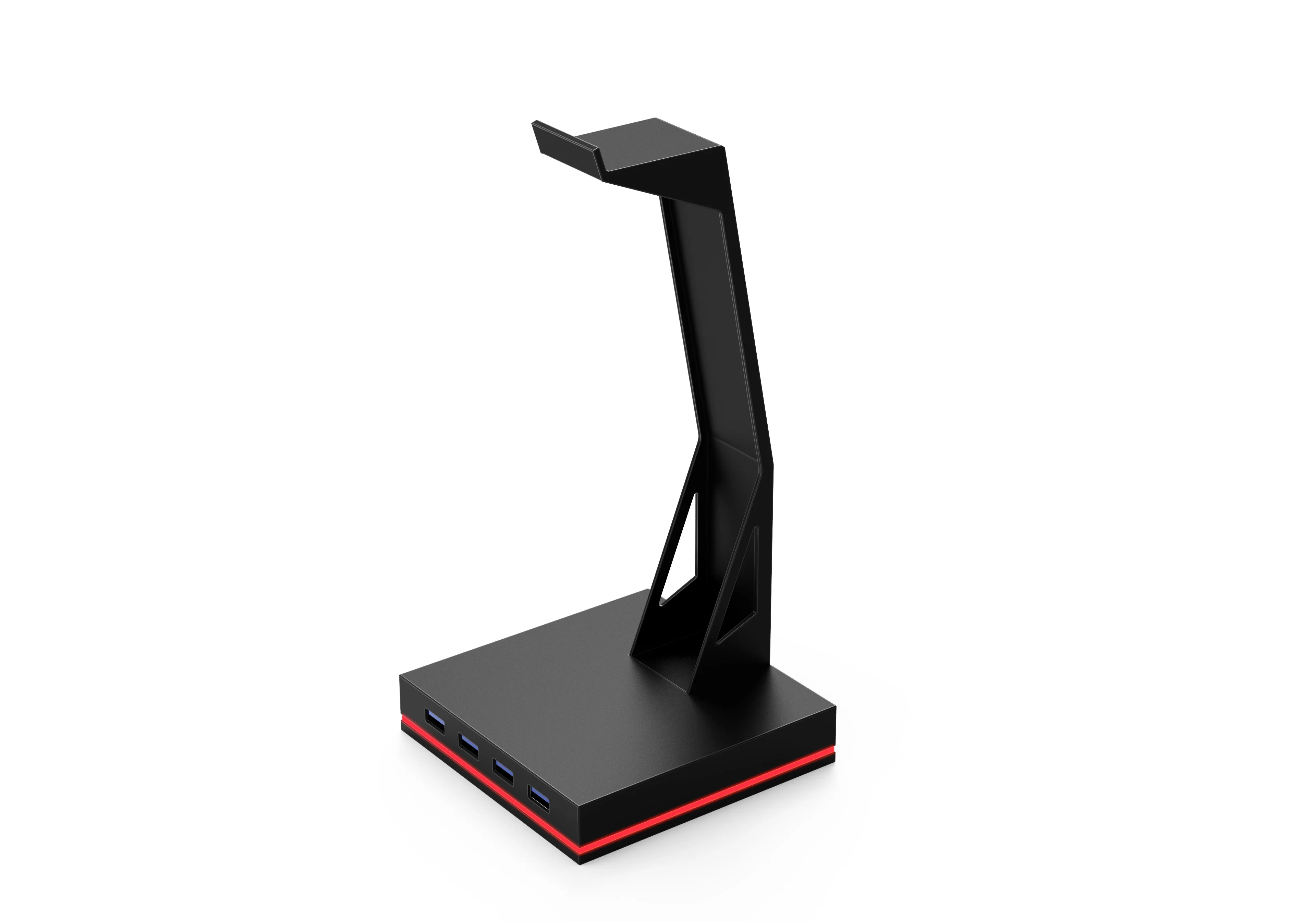 KINGSTAR 4 ports usb 2.0 hub RGB led light game Backlit Gaming Headphone Stand Headset