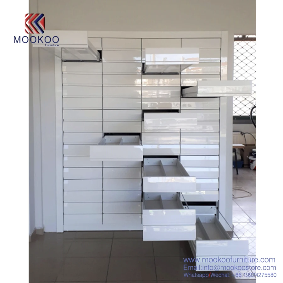 European Style Free 3D Rendering Interior Design Furniture Drugstore Drawer Cabinet