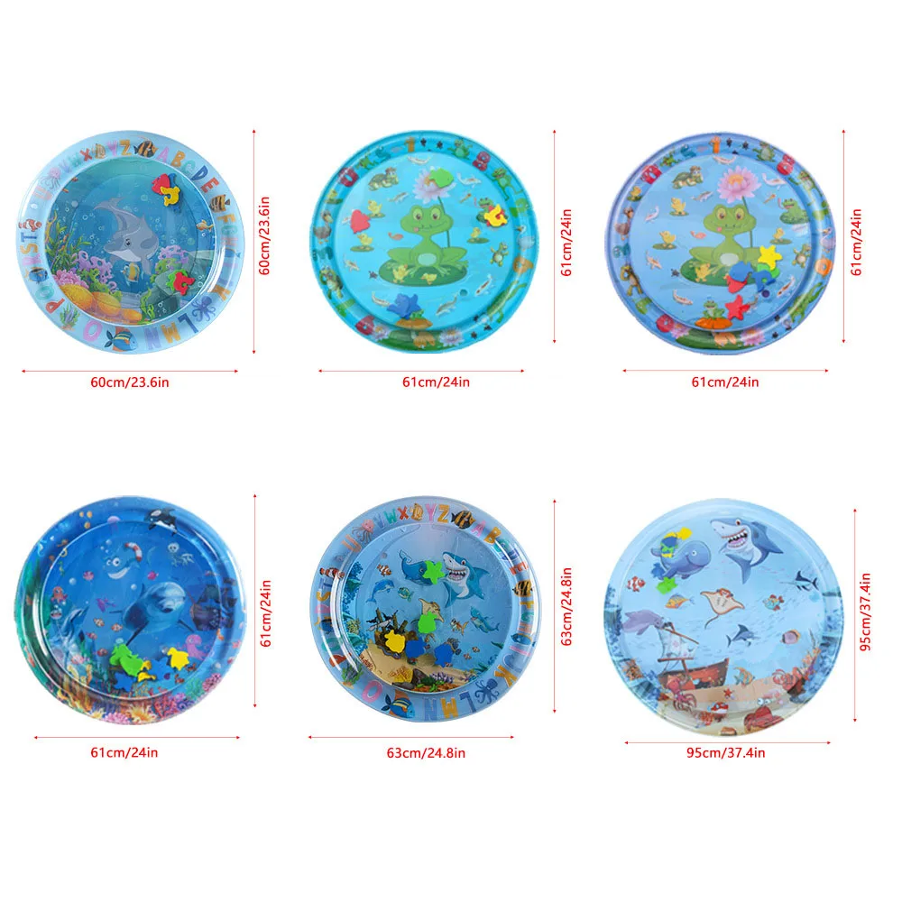 Summer Soft Pet Dog Cooling Sensory Gym Whale Cute Cartoon Kid Activity Inflatable Tummy Time Water Sensor Play Mat For Baby Cat