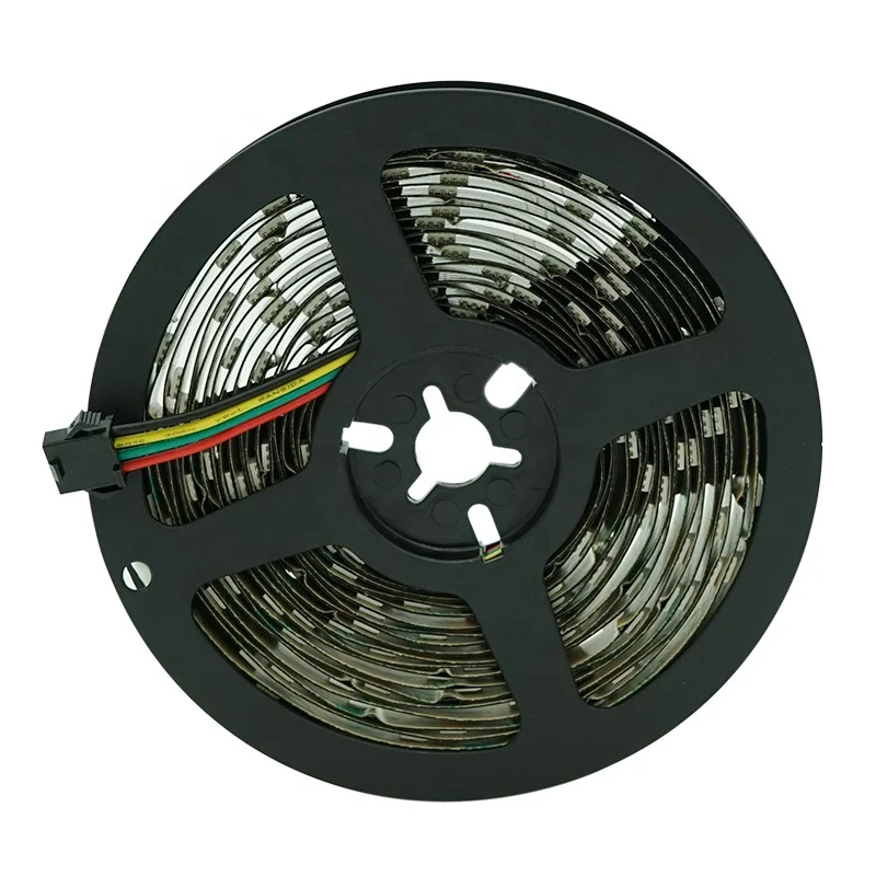 Customized CE RoHS Digital Multicolor Lighting 5v HD107S 30LED Rgb Tape LED Flexible Strip Light Addressable LED Strip