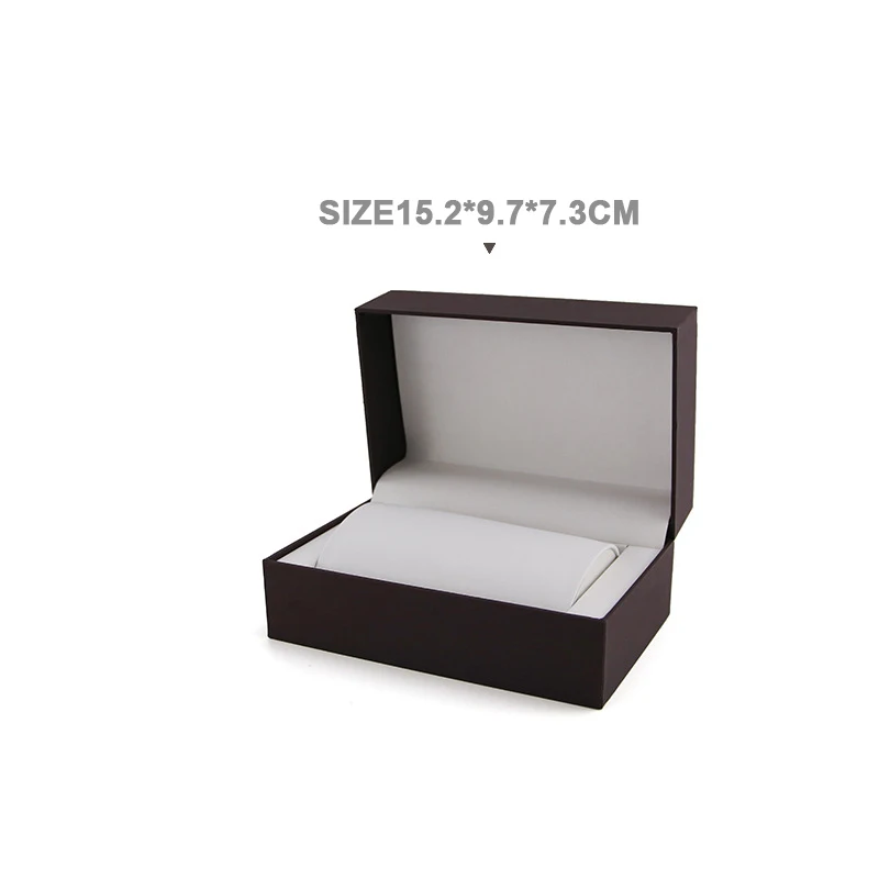 Custom Logo Gift Display Oem Packaging Storage Luxury Black Rigid Cardboard Paper Watch Box Cases -