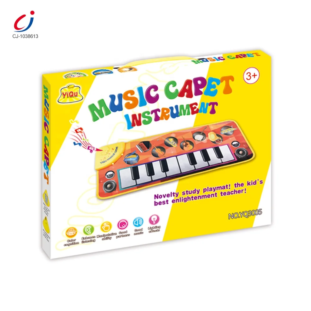 Chengji electric piano baby floor mat kids musical instrument dancing playmat foldable keyboard piano carpet toys