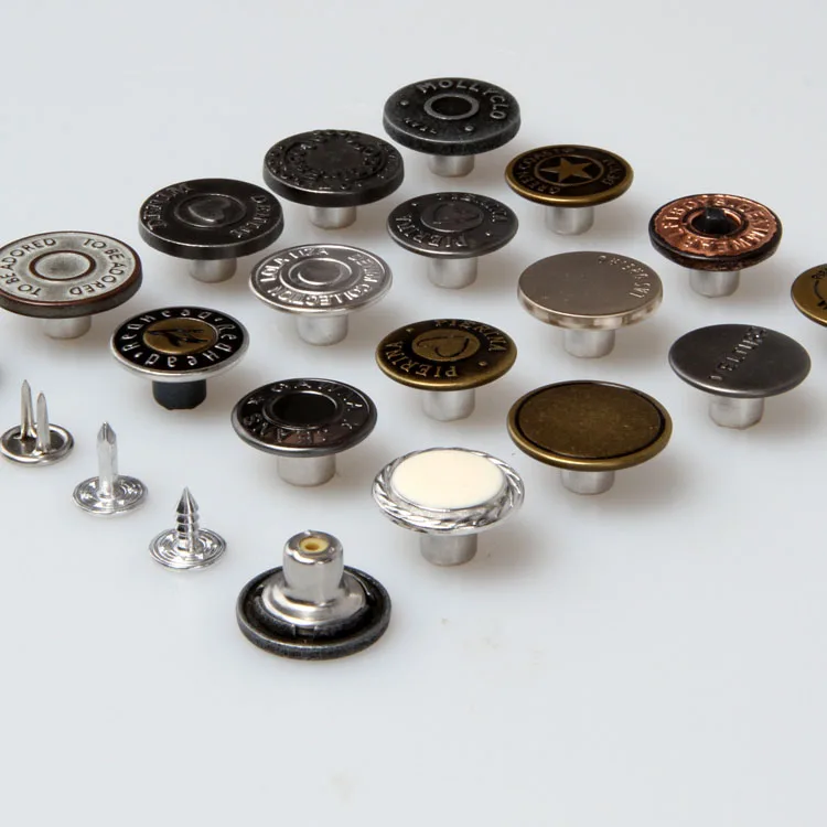 
custom fashion zamak vintage metal denim jeans buttons and rivets for jeans 