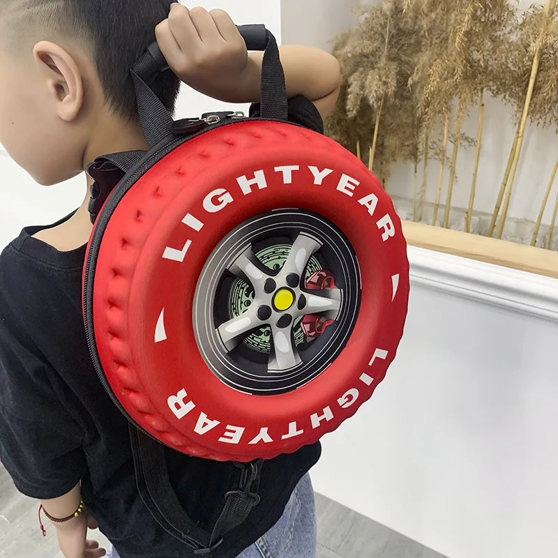 New Arrival New Mochilas Escolares Para Ninos Preescolar Kids Hard Shell Back Pack Bag 3d Tire School Backpack For Children