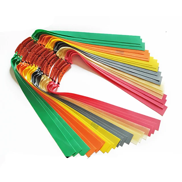Strong slingshot flat rubber band 0.5/0.6/0.7/0.8/2mm hunting outdoor shooting game slingshot rubber band