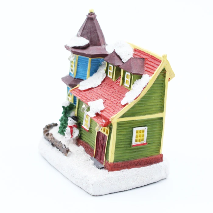 Christmas Miniature Houses Christmas Village Houses Resin Christmas Houses