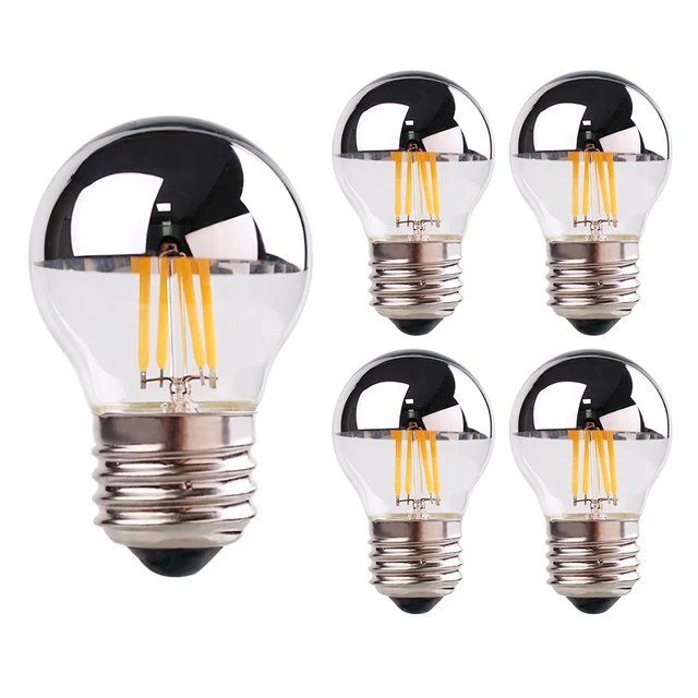 G45SD LED Light Bulb Silver Dripped Filament Bulb Decorative Hanging Bulb Light