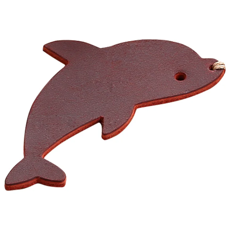 Handmade Vintage Genuine Leather Dolphins Bookmarks for Gifts (1600274311437)