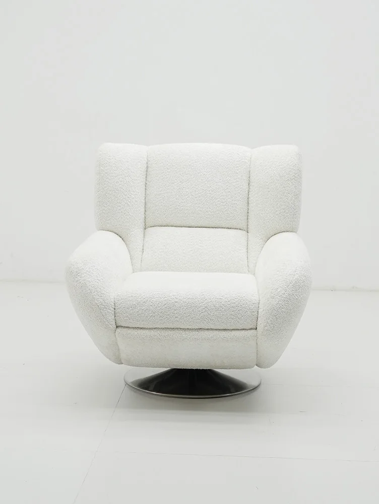 Gainsville Neutral Design Functional Adjustment Leisure Chair  High Quality Teddy Lambswool Lounge Sofa For Villa Apartment