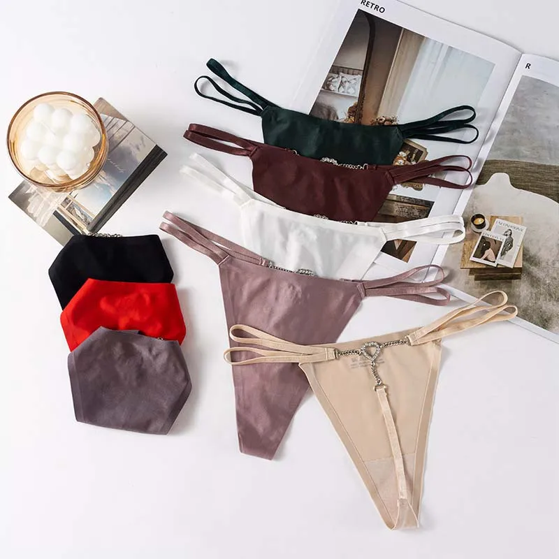 Low Price Items Pearl Thong G String Thong Women Panties Transparent Sexy G String Thong Bikini G String
