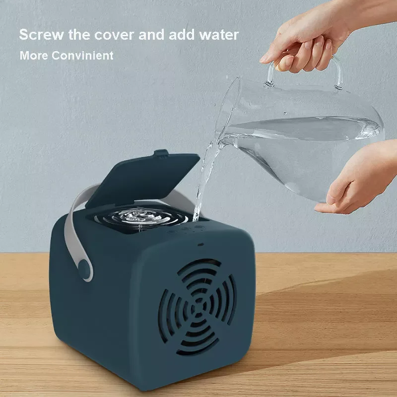 Portable Personal Mini Humidifier Misting Evaporative Air Conditioner Cooler Table Fan for Home Office Bedroom Indoor Outdoor
