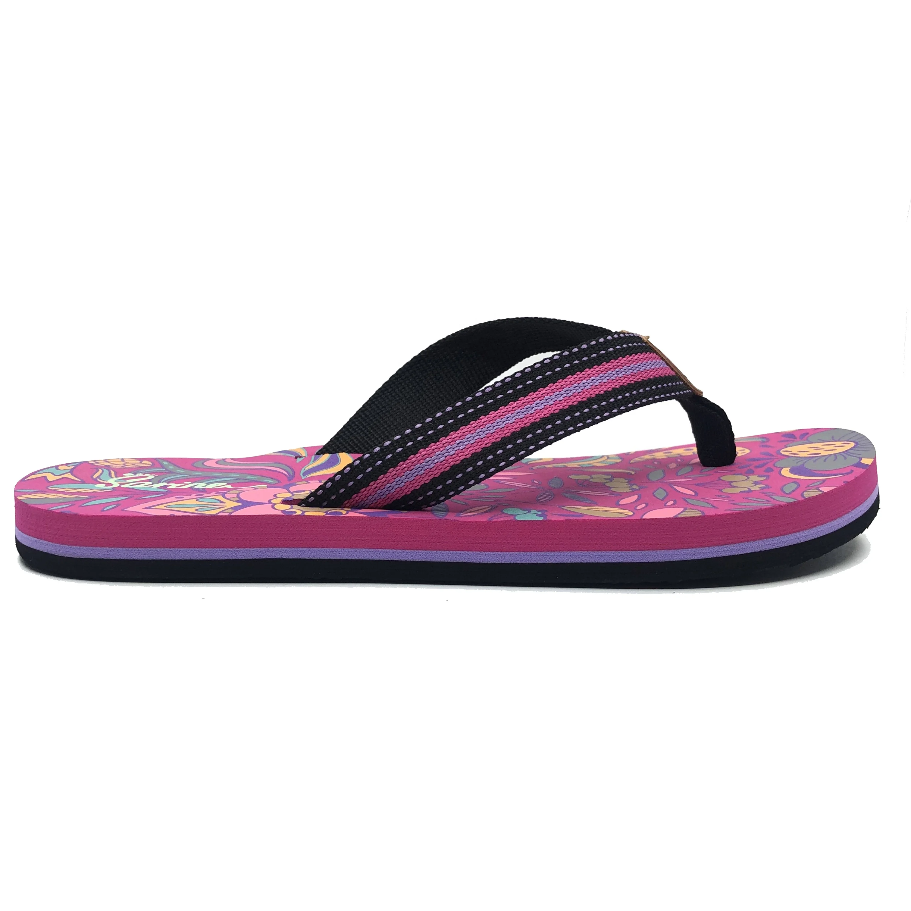 Manufacturers custom lady slipper tropical tree printing hawaii style women slippers summer new fashion flip flops