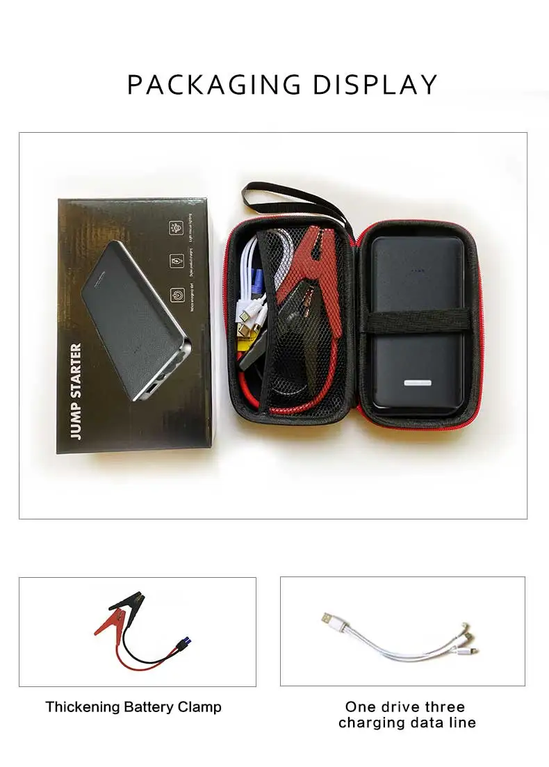 Car Emergency Tools Jump Starter 8000mAh Car Jump Starter Battery Auto Emergency Power Bank Battery Booster