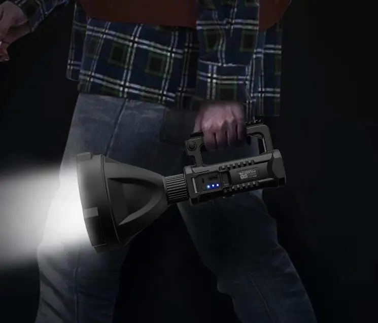 Super Bright P70 LED work light Flashlight USB Rechargeable Searchlight for outdoor camping, hunting, fishing