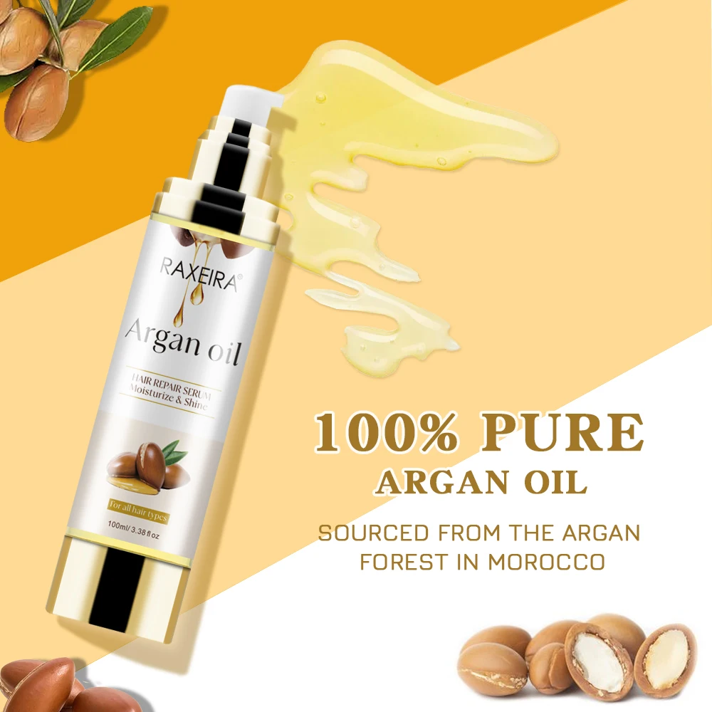 Organic Argan Oil Castor Hair Growth Serum Treatment Wholesale Private Label