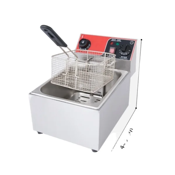 DF-81D Commercial Electric Deep Fryer Counter Top Chip Kfc French Fries Chicken Fryer Snack Food Deep Fryer Machine Engine 220V