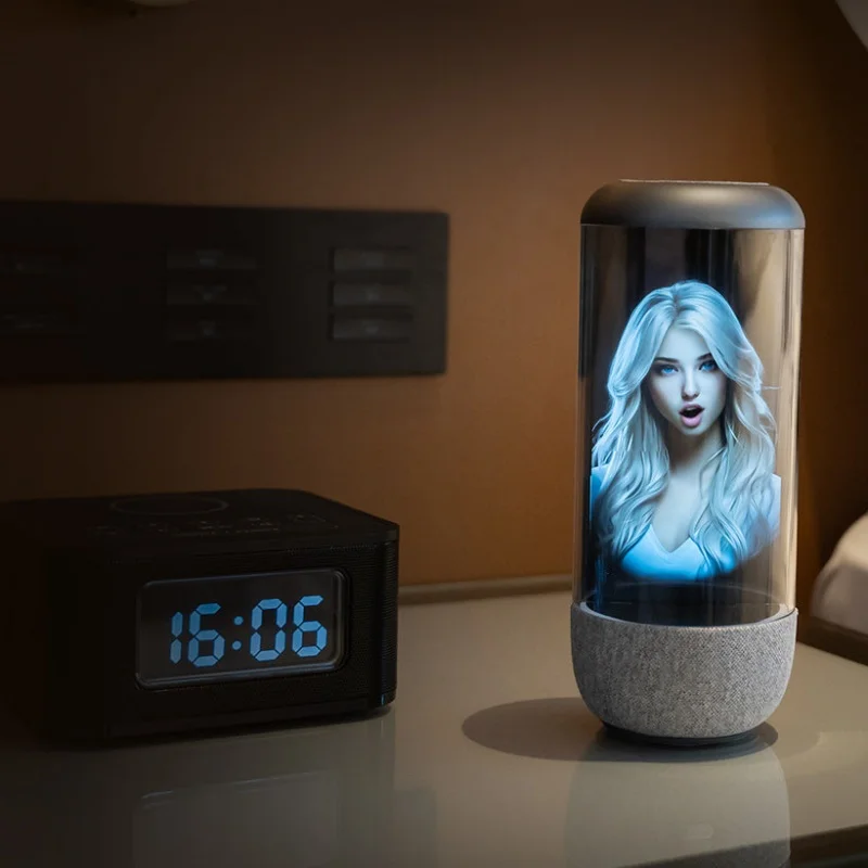 10.1 Inch Lcd Screen 3D Hologram Display Cylindrical Ai Interaction Transparent Holographic Technology Exhibition 3D Display