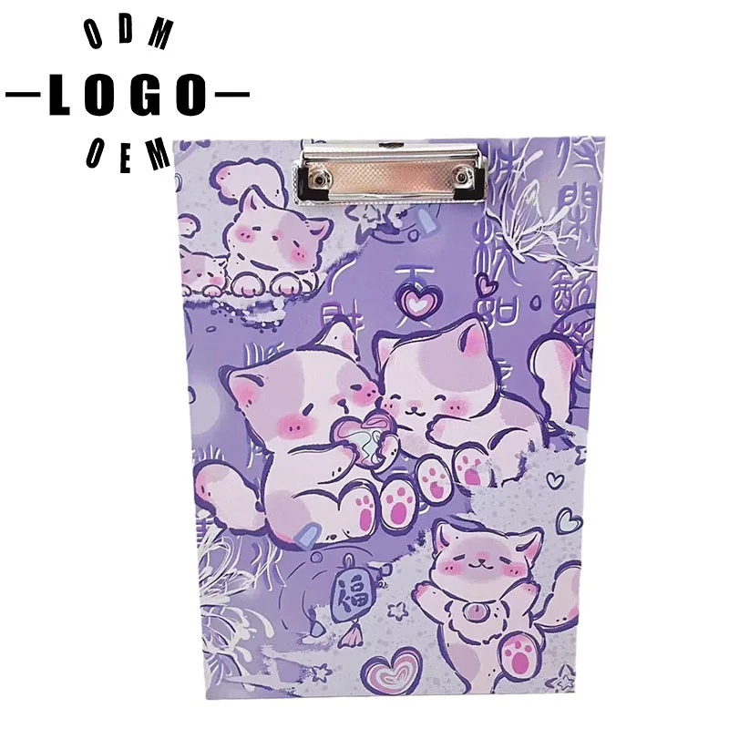 Cat text board  A4 high appearance level  folder multi-functional student writing board book pad folder
