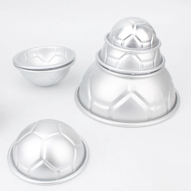 8 inches Big Size Half Ball Football Soccer Aluminium Cake moulds for baking Mousse jelly Mold diy baking Tools