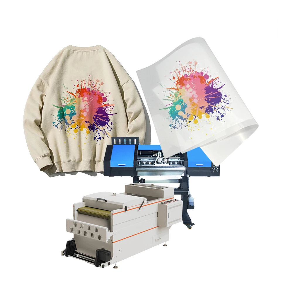 Custom Size A3 A4 63CM Double Side Matte DTF Film Hot Peel Heat Transfer Film PET Film DTF 60cm 100m Prints for Clothing